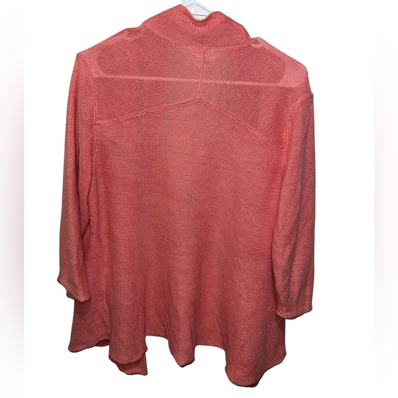 Eileen Fisher Pink 100% Hemp Cardigan - Picture 2 of 4